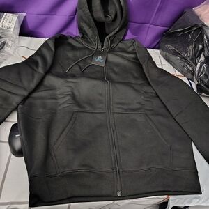 Blue Ice Black Zip Up Hoodie